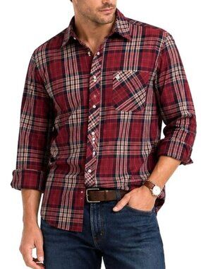 Burberry London Shirt Casual Red Plaid Button Up